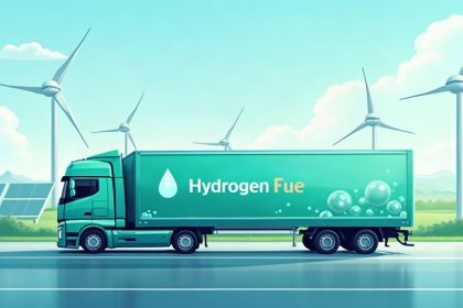 Ilustración sobre hidrógeno verde y energía limpia